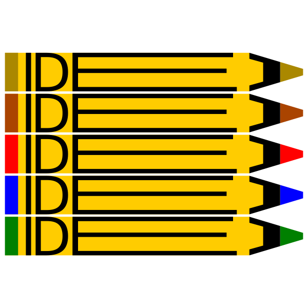 Idea logotype with pencils