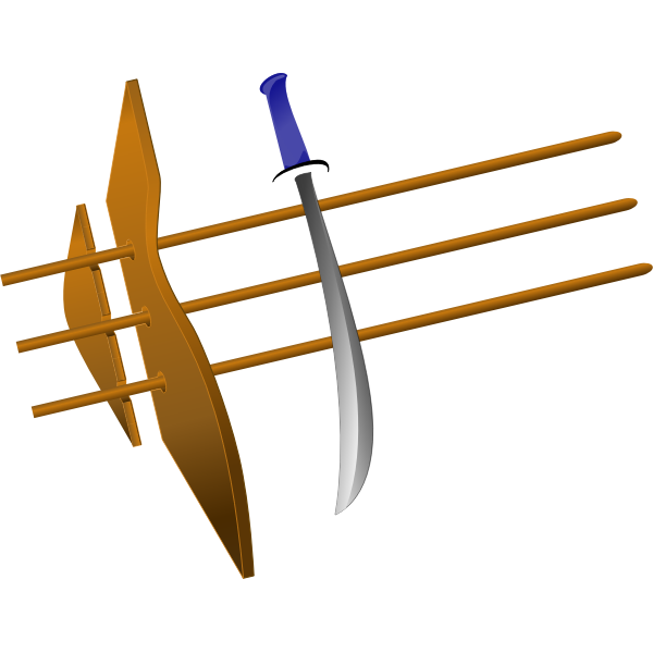sword with blue hilt
