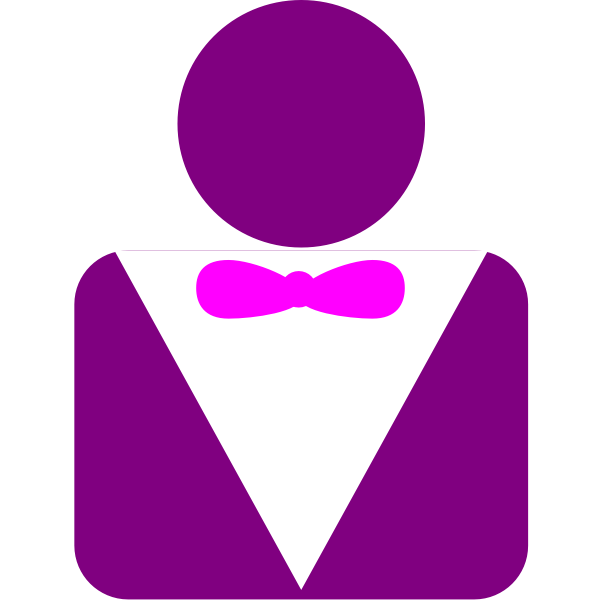 Vector clip art of posh man avatar