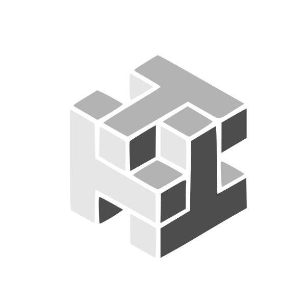 3d shapes logo concept