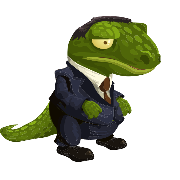 Suited dino
