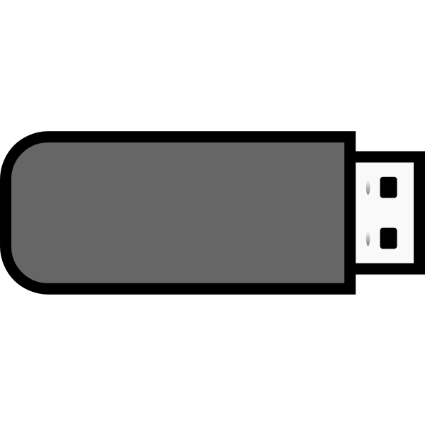 USB stick icon vector clip art
