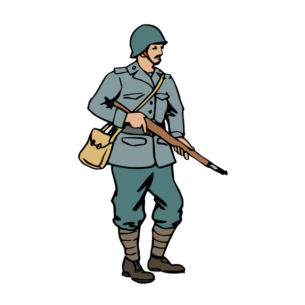 Italian soldier of WW2 vector