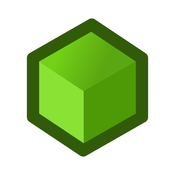 Green cube symbol