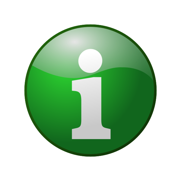 Green information vector icon