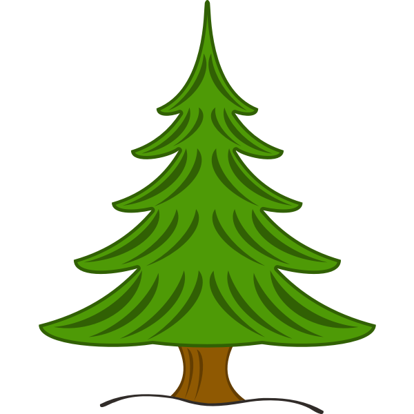 Vector image of green Christmas tree