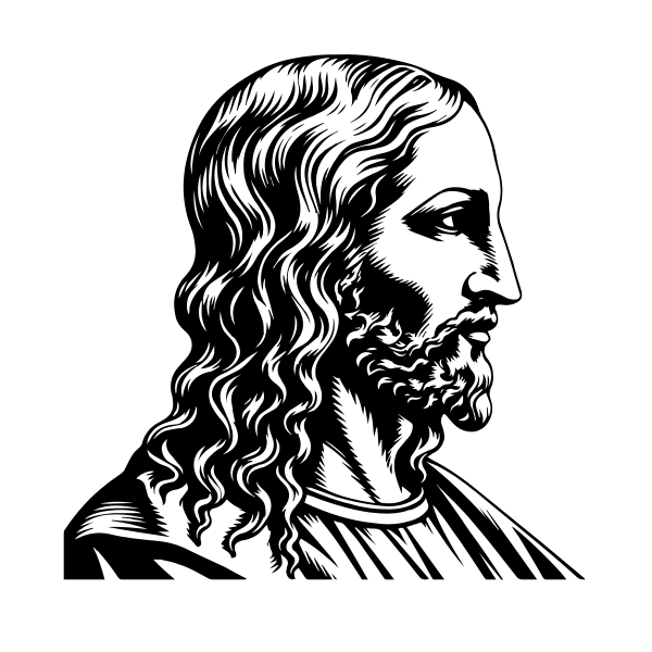 Profile Vector of Jesus Christ Silhouette