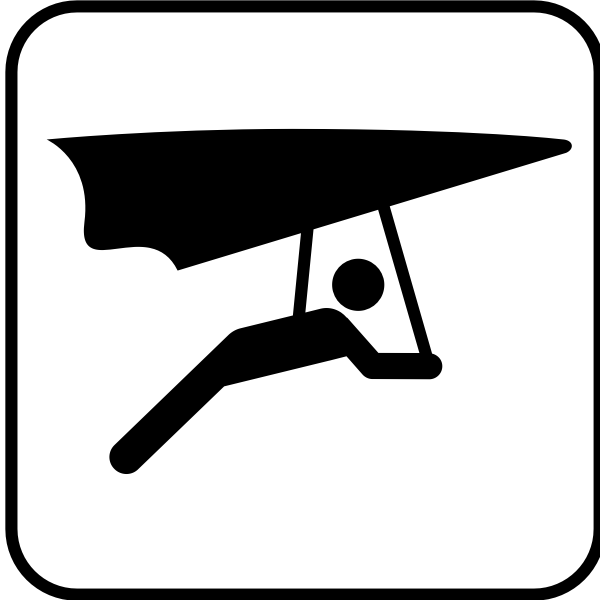 US National Park Maps pictogram for hang gliding vector image