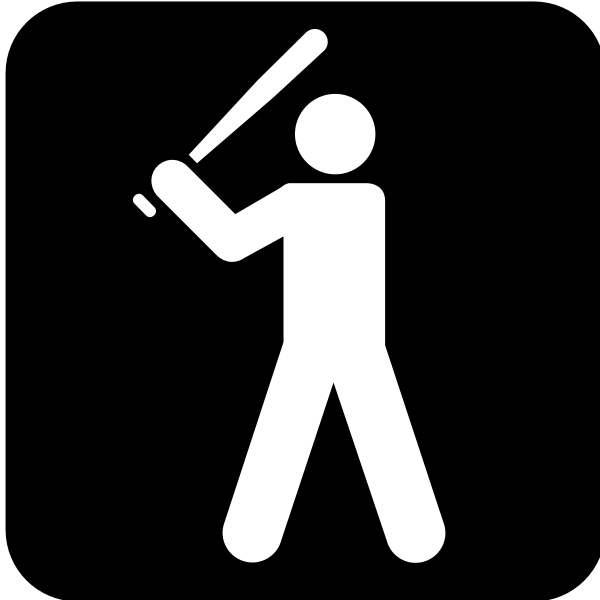 Vector clip art of baseball facilities available sign