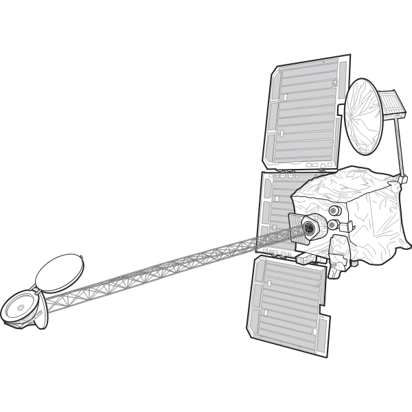 NASA Mars orbiter vector image