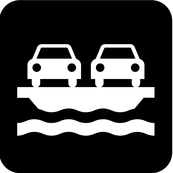 Pictogram for a vehicle ferry vector image