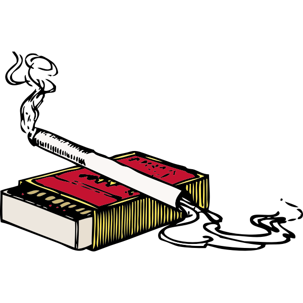 cigarette and matchbox