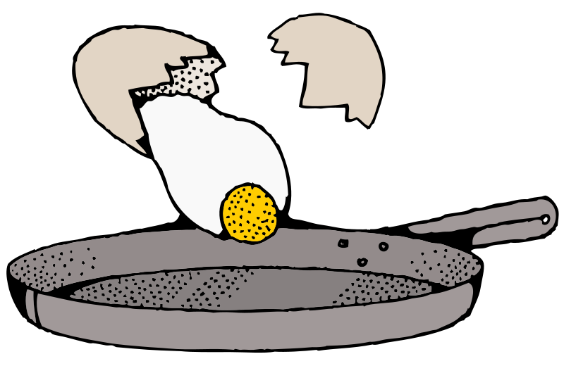 Eggs in a pan