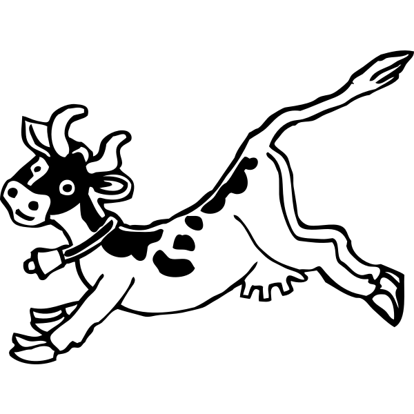 jumping cow