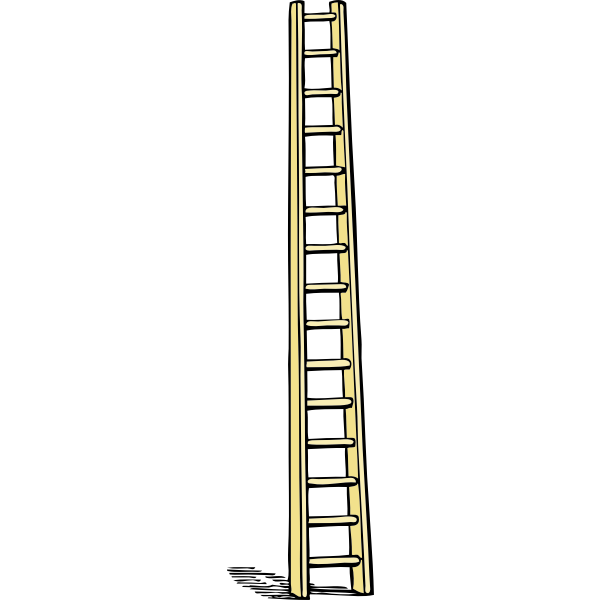 Vector graphics of tall ladder