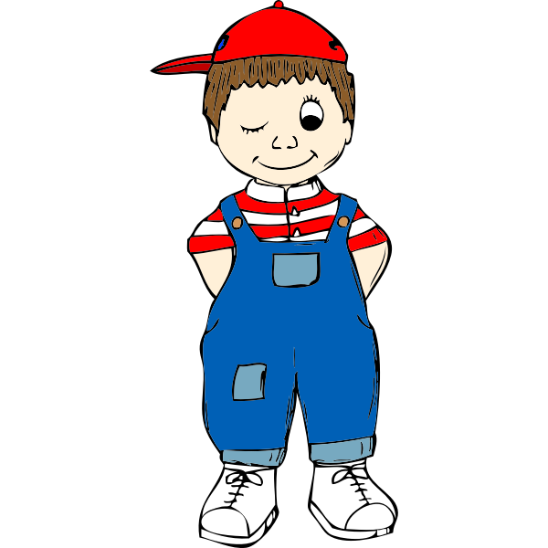 Outline boy face vector | Free SVG