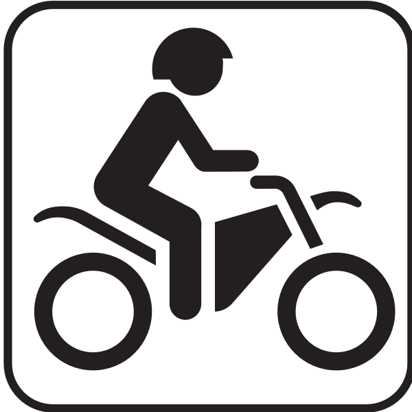 US National Park Maps pictogram for motorbikes only traffic vector image