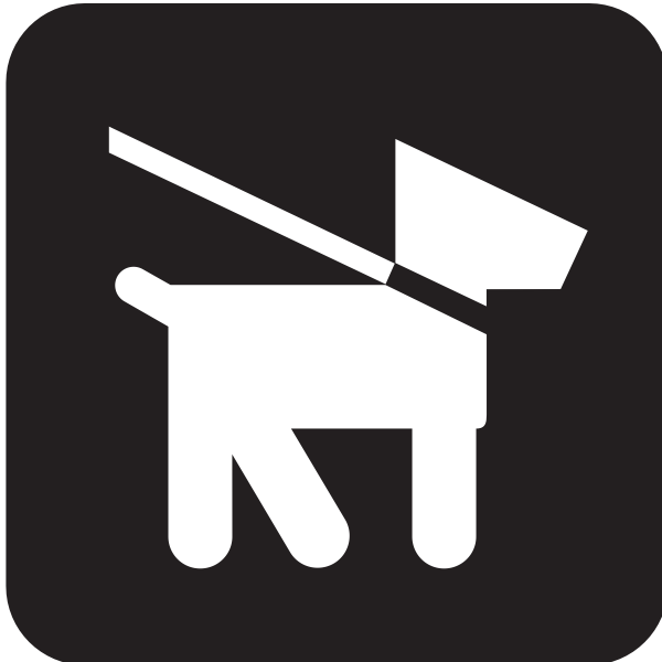 Pictogram for dogs on lead only vector image