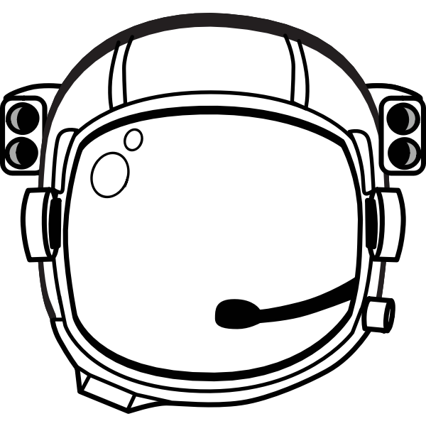 Astronauts Helmet Vector Image Free Svg