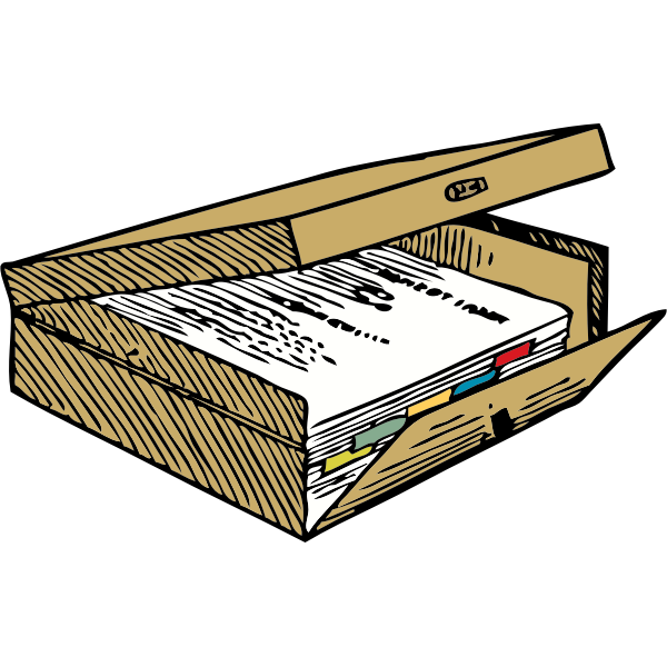 Box file vector image