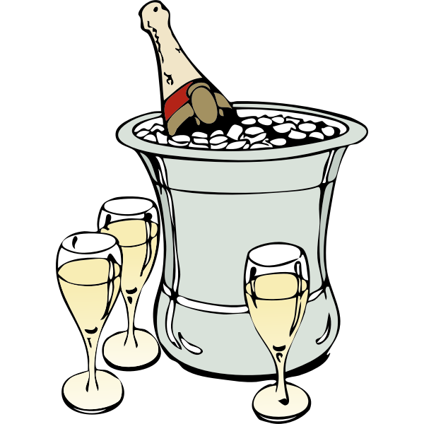 Champagne serving vector image