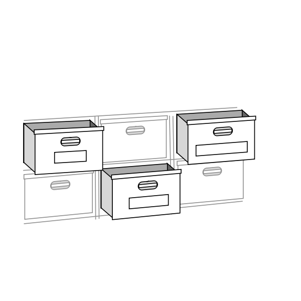 Download File Cabinet Drawers Vector Drawing Free Svg