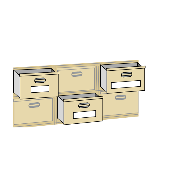 File cabinet drawers vector illustration