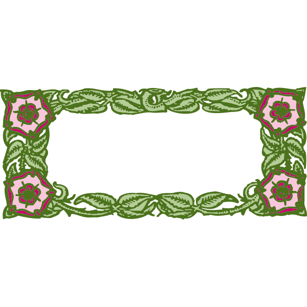 Floral frame vector | Free SVG
