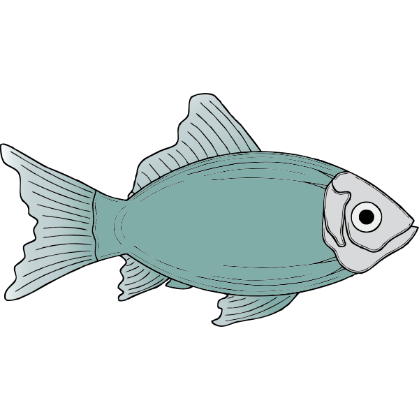 Generic blue fish vector illustration