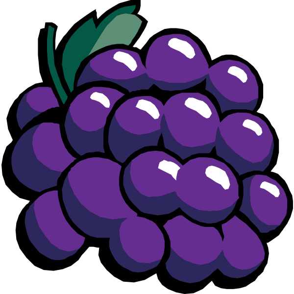 Black grapes vector clip art | Free SVG