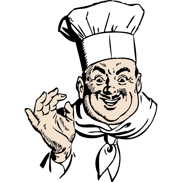 Happy chef vector graphics
