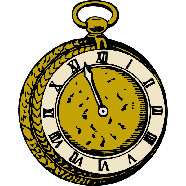 Old pocket watch vector illustration