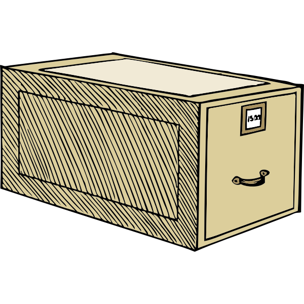 Vector image of a drawer