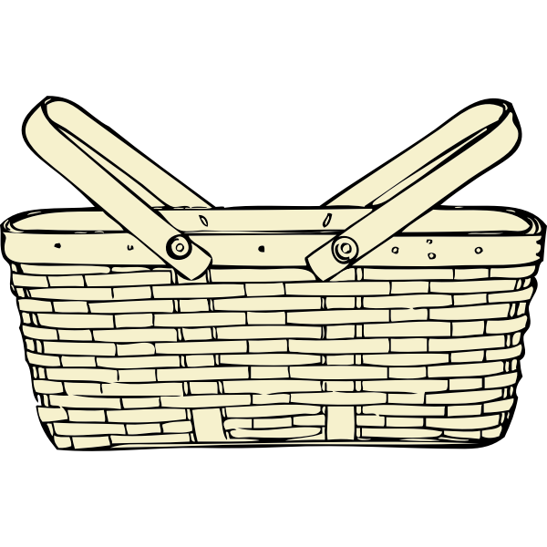 Vector clip art of picnic basket