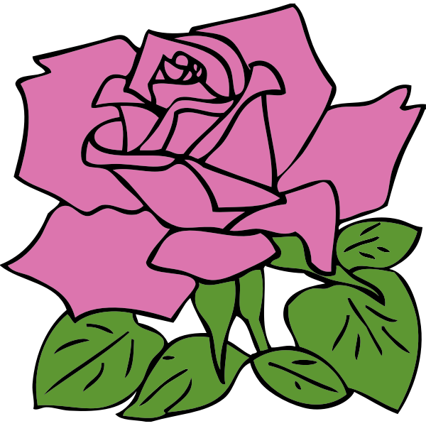 Vector clip art of rose