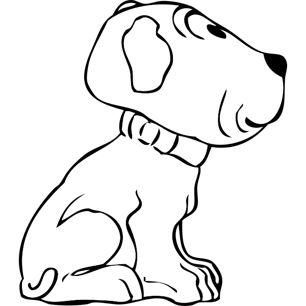 Vector drawing of puppy | Free SVG