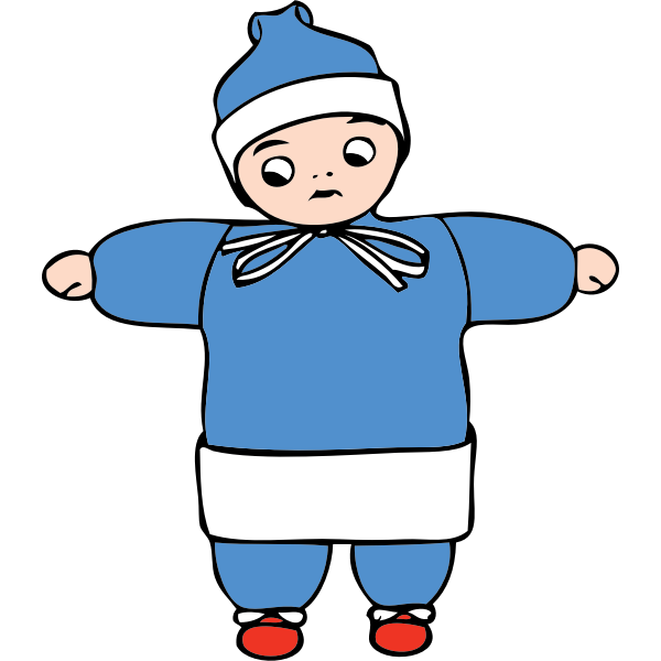 Child in winter clothes vector image