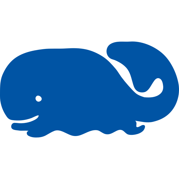 Whale icon vector