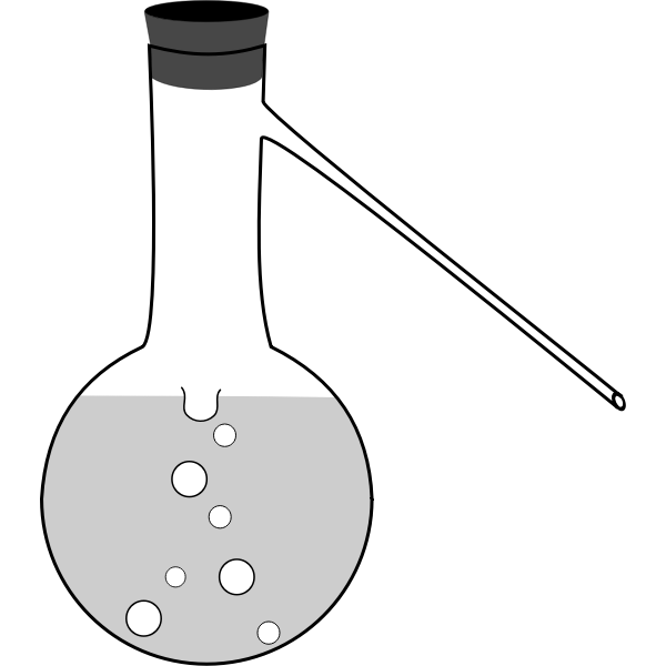 distilling flask with sidearm and stopper 1