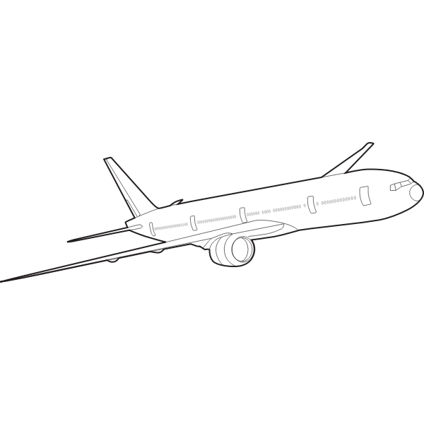 Boeing 777 vector image - Free SVG