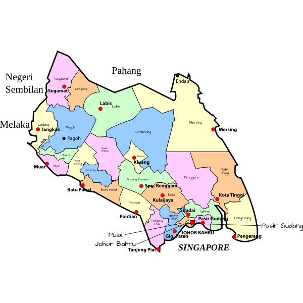 Johor Malaysia Map