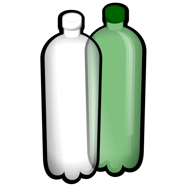 Two water bottles vector image