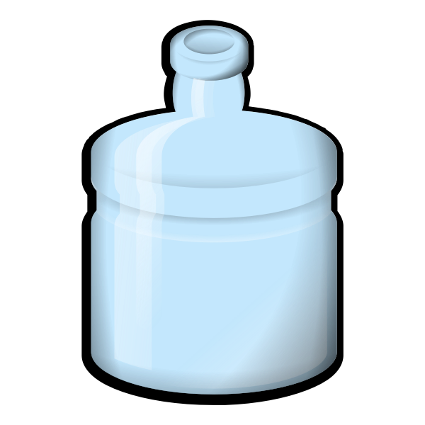 Blue glass bottle vector illustration