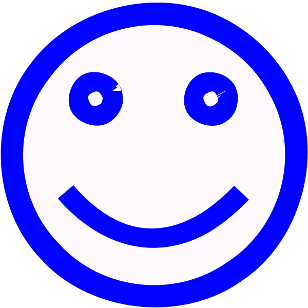 Blue smiley face vector image | Free SVG