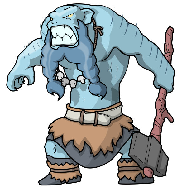 Blue scary giant