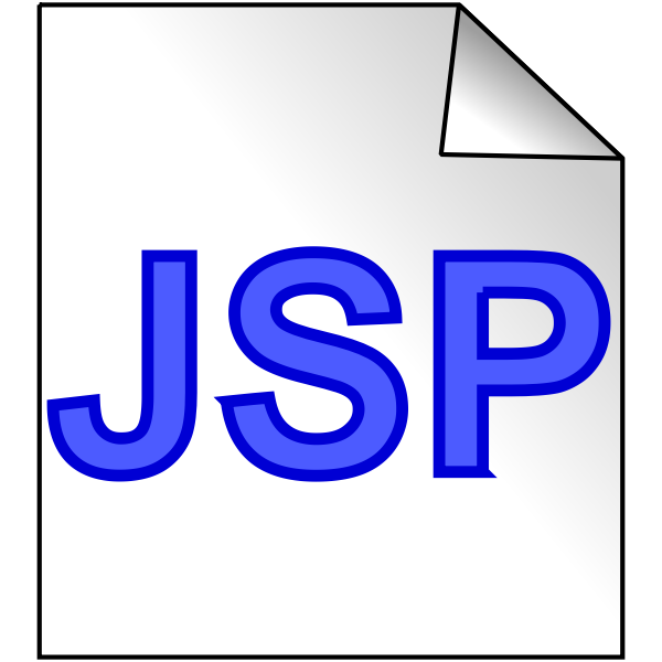 JSP page icon vector image