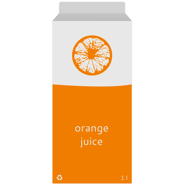Vector graphics of juice in box