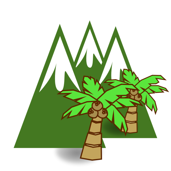 Mountains and trees | Free SVG