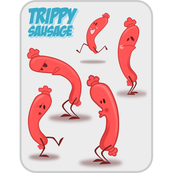 Vector image of trippy sausage