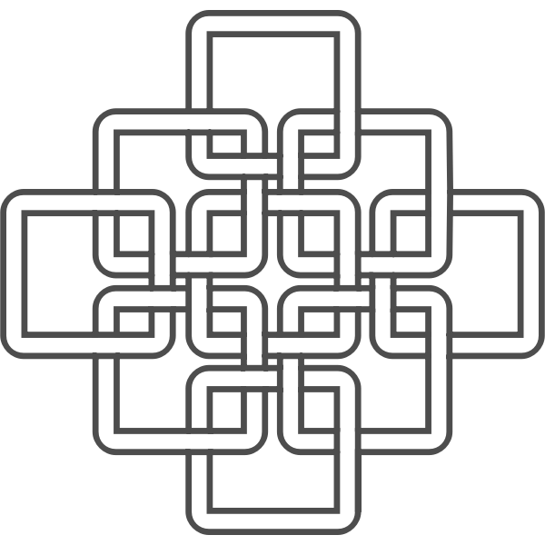 Clip art of square Celtic knots
